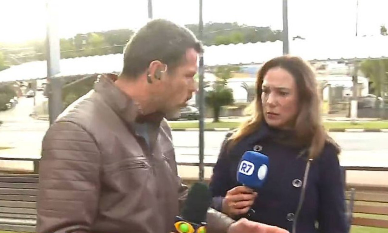 Band afasta repórter que agrediu colega ao vivo.Foto: Reprodução