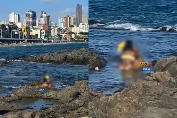 Casal é flagrado fazendo sexo na praia do Farol da Barra