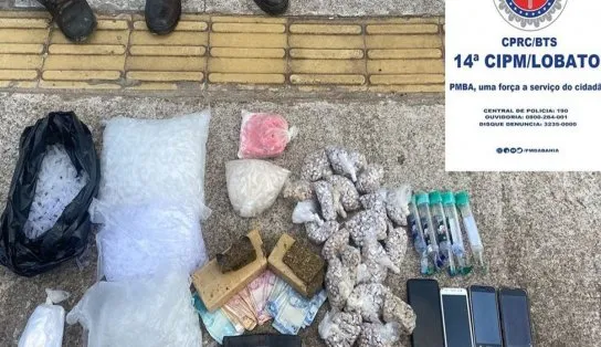 PM apreende mil pedras de crack em bar de Salvador; agentes desconfiaram após ver "velho conhecido" no local 