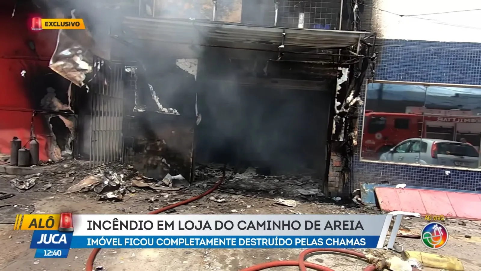 VÍDEOS: incêndio destrói loja de roupas na Cidade Baixa, em Salvador