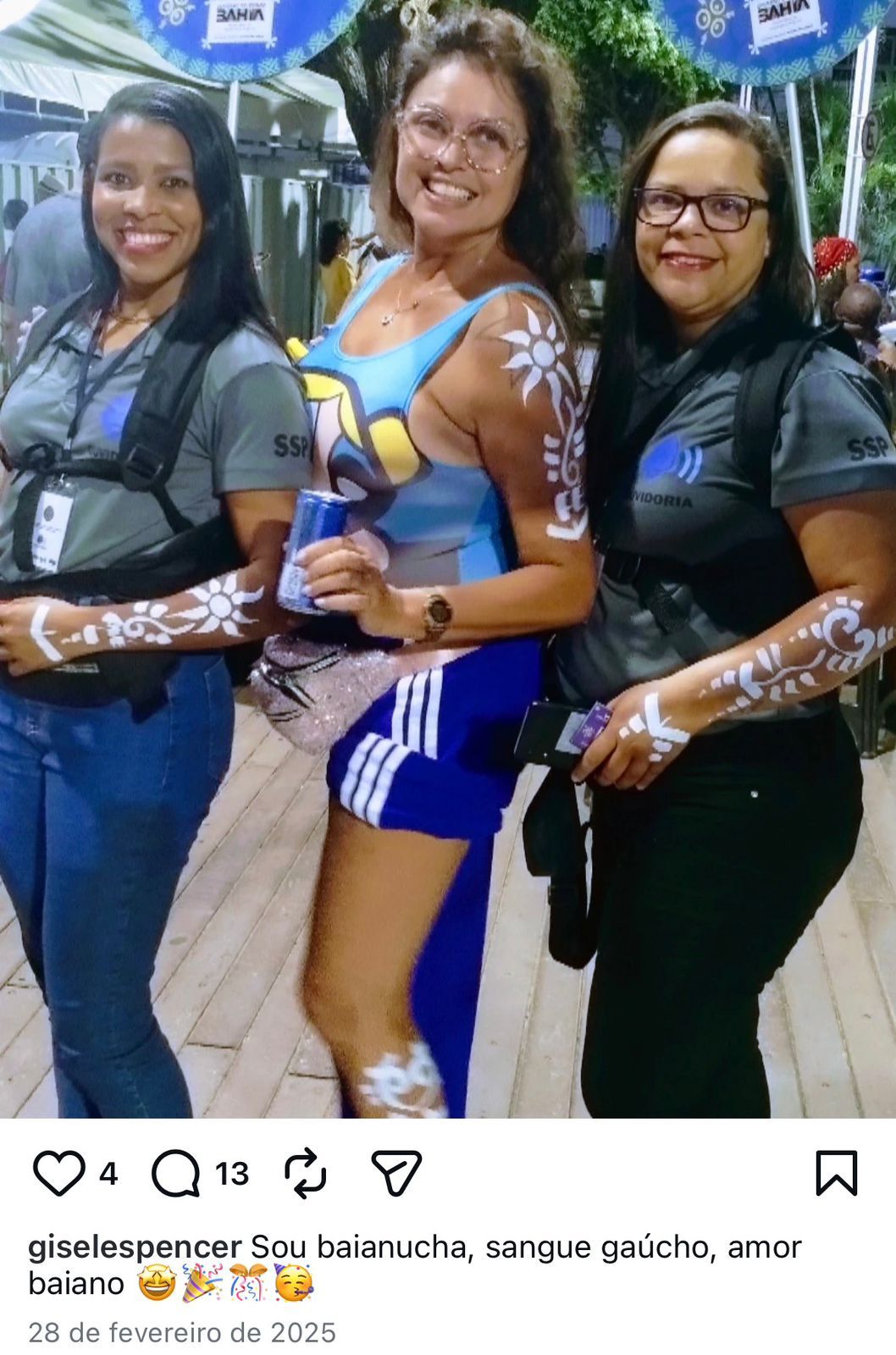 Antes do crime, a criadora de conteúdo estava em um show da Timbalada, também no Pelourinho. | Foto: Redes Sociais