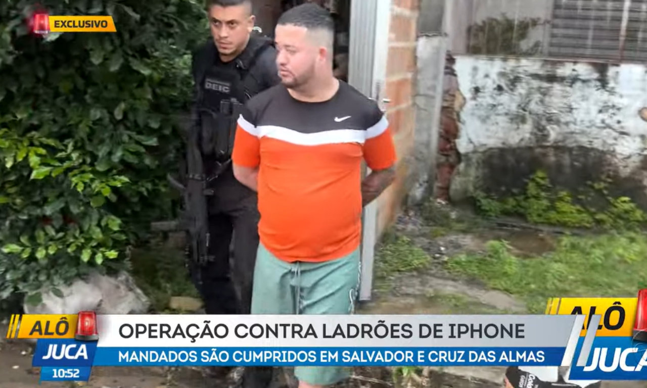 Opera&ccedil;&atilde;o mira grupo investigado por roubos de celulares na Bahia. Foto: TV Aratu