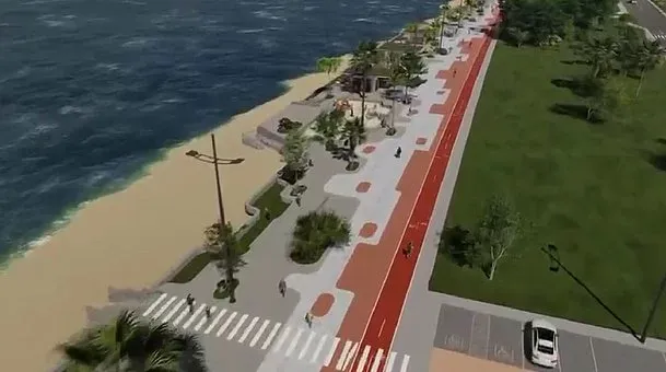 Projeto de ciclovia do Parque Urbano Orla Pituaçu. Foto: Divulgação / Orla Brasil