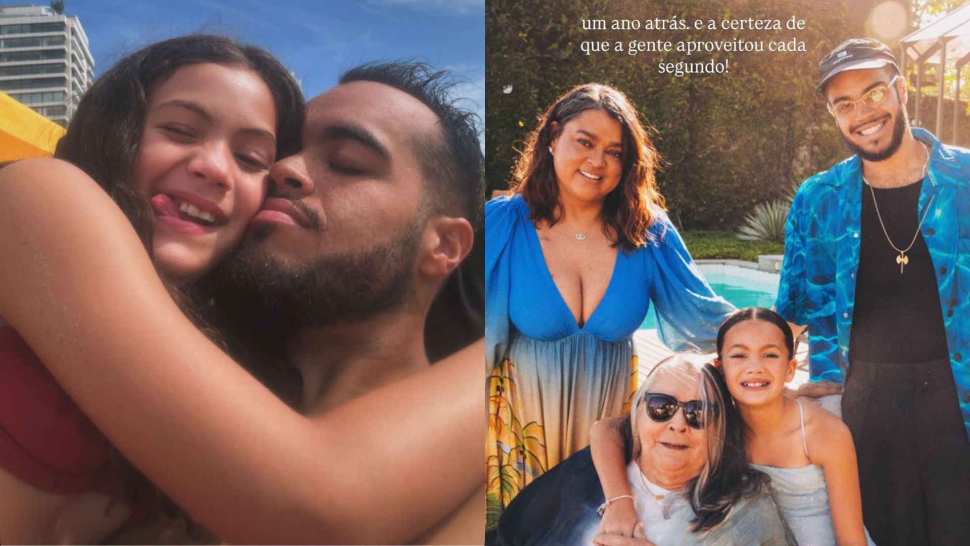 Fran compartilhou momentos com Sol nas redes sociais 