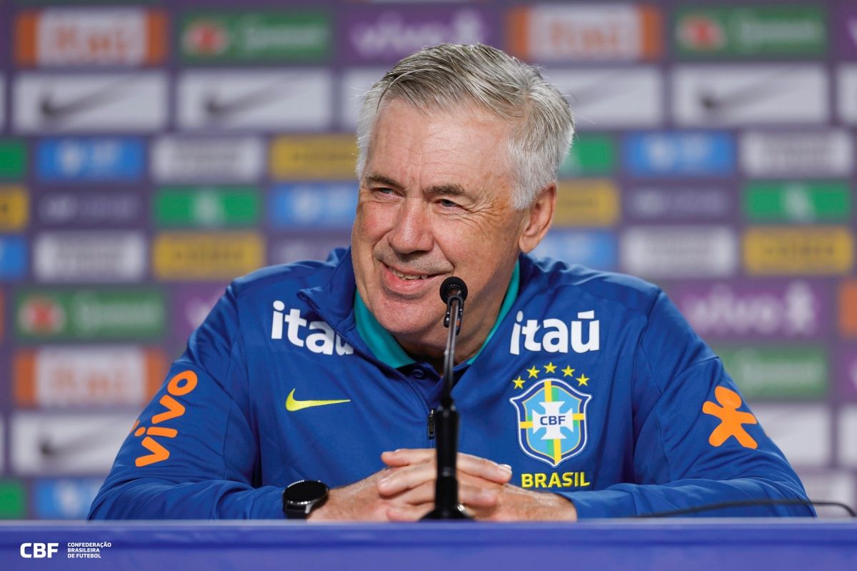 Ancelotti acompanha pela segunda vez jogo do Bahia e mantém observação de jogadores em Salvador. Foto: Rafal Ribeiro/CBF