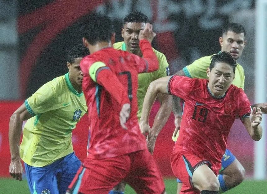 Brasil vence a Coreia do Sul por 5 a 0. Foto: KFA/Divulgação