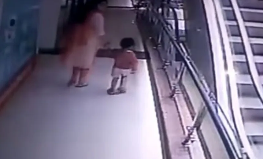 DESCUIDADO: Mulher deixa bebê cair do colo ao se desequilibrar tirando ‘selfie’; Veja