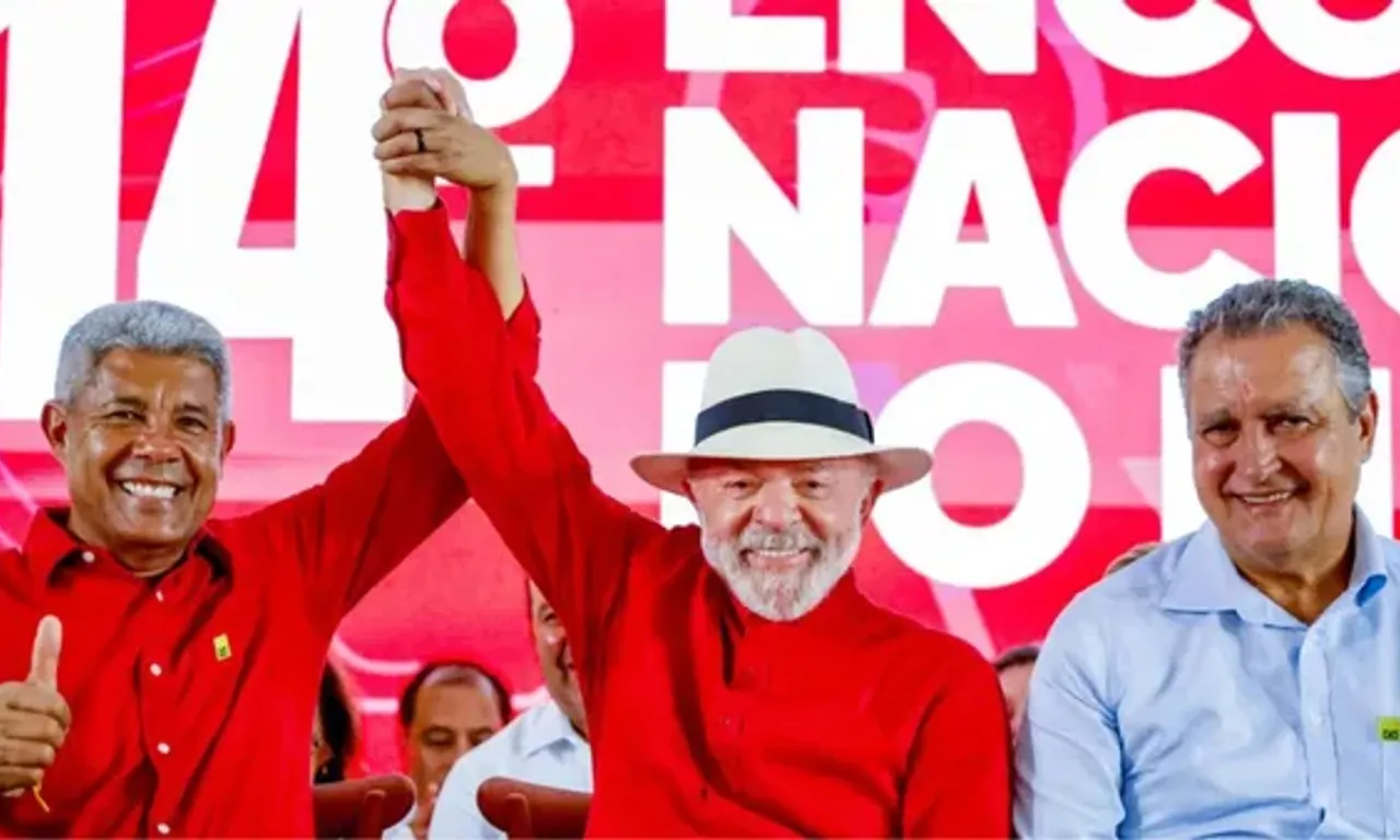 Jer&ocirc;nimo, Lula e Rui no 14&ordm; Encontro Nacional do MST, em Salvador | Foto: Ricardo Stuckert