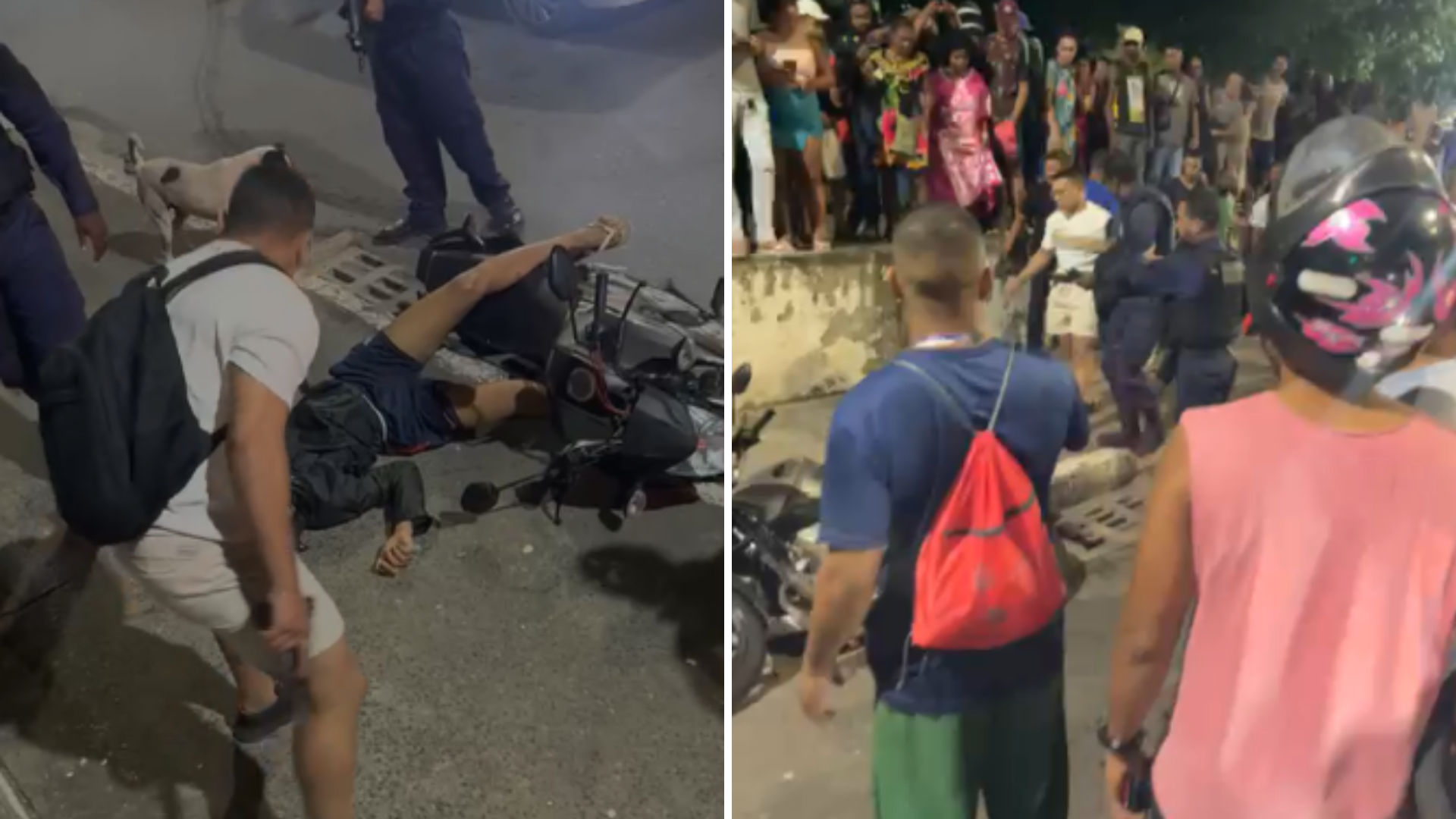 Tentativa de assalto contra policial militar em Salvador. Foto: Redes sociais 