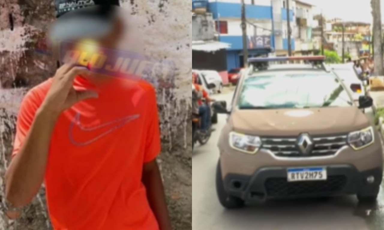 Adolescente é sequestrado ao deixar escola. Foto: TV Aratu