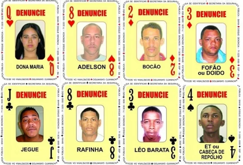 BARALHO DO CRIME: Ferramenta da SSP recebe oito novos rostos, em primeira atualização de 2017