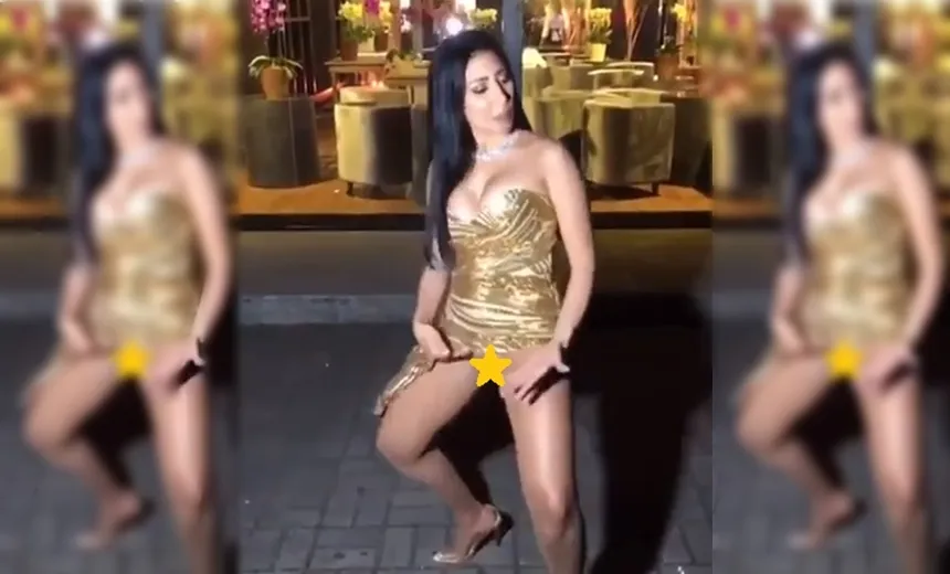 Simaria faz gesto inusitado com look de fenda e fãs questionam: 'Sem calcinha?'