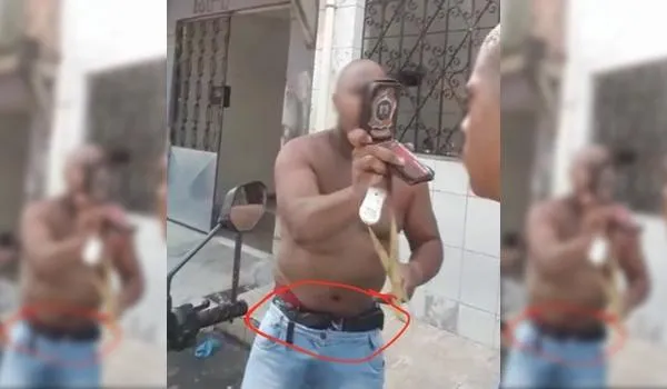 Supostamente armado, guarda municipal ameaça entregador em Salvador e vídeo viraliza 