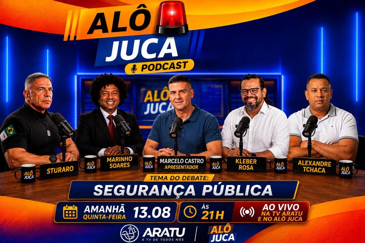 Podcast Al&ocirc; Juca debate seguran&ccedil;a p&uacute;blica. Foto: Reprodu&ccedil;&atilde;o