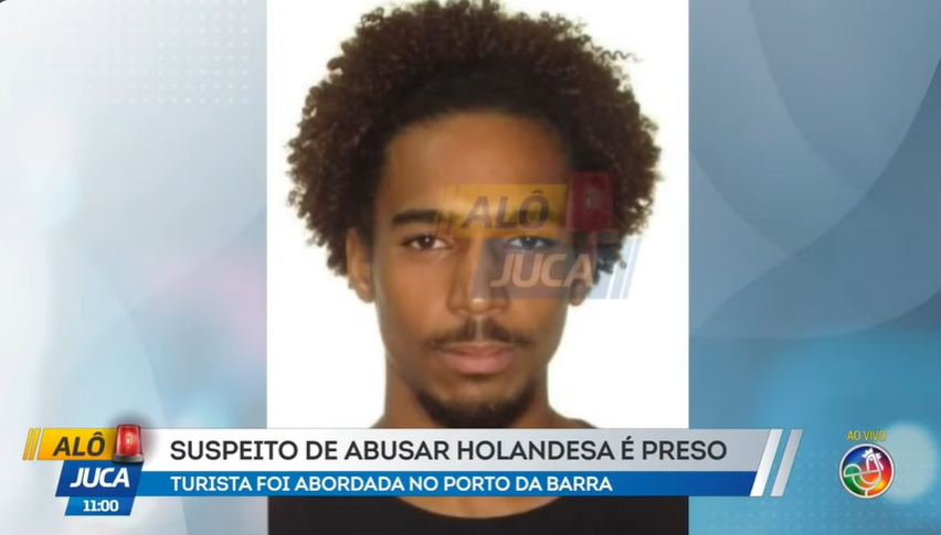 Suspeito de abusar sexualmente de turista holandesa.Foto: Reprodução TV Aratu