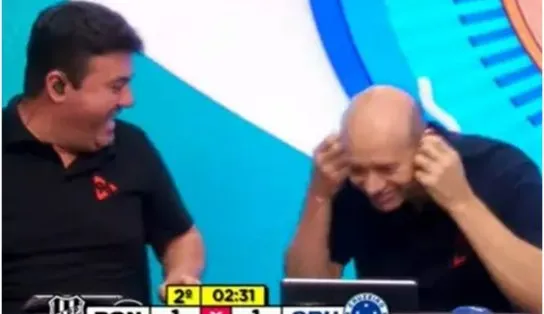 Deu ruim! Narrador tem dor de barriga ao vivo e abandona transmissão de partida;  veja vídeo