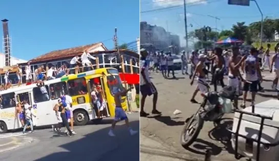 Torcedores do Bahia protagonizam tumultos antes de jogo contra Atlético-GO