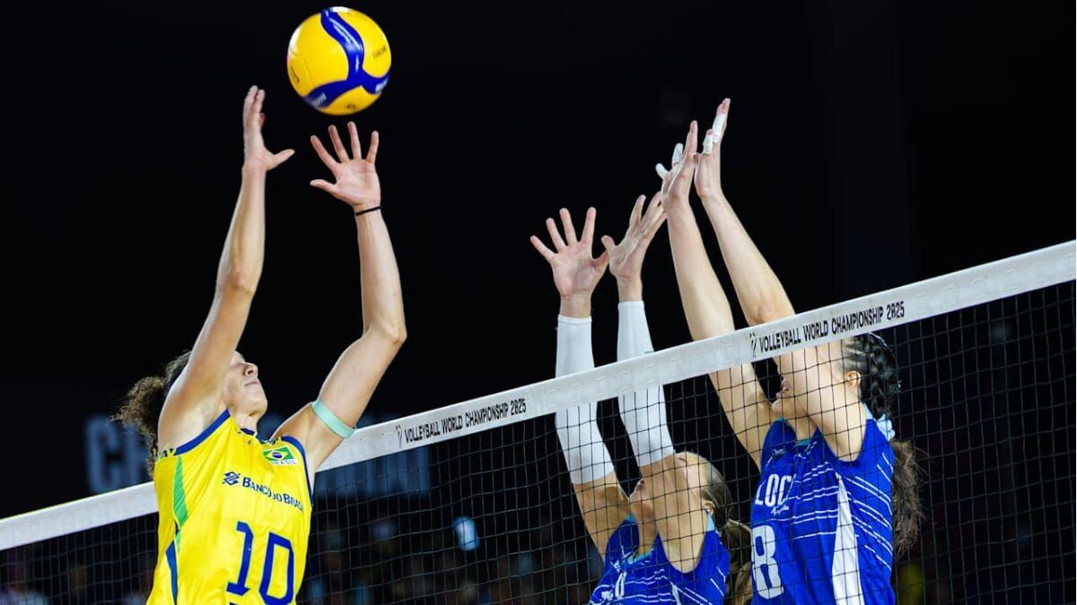 Equipe do Brasil  lidera Grupo C no Mundial de Vôlei Feminino. Foto: Divulgação / FIVB