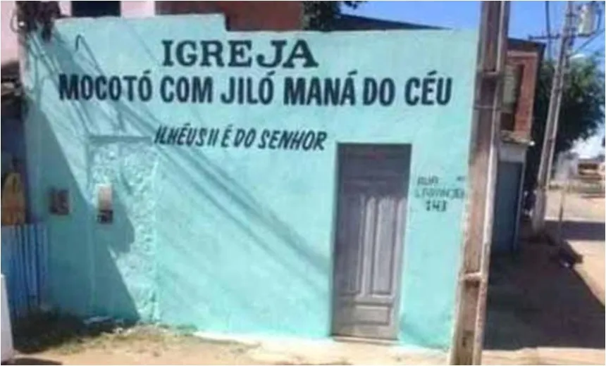Nome de igreja evangélica causa polêmica em Ilhéus; ?Mocotó com Jiló Maná do Céu?