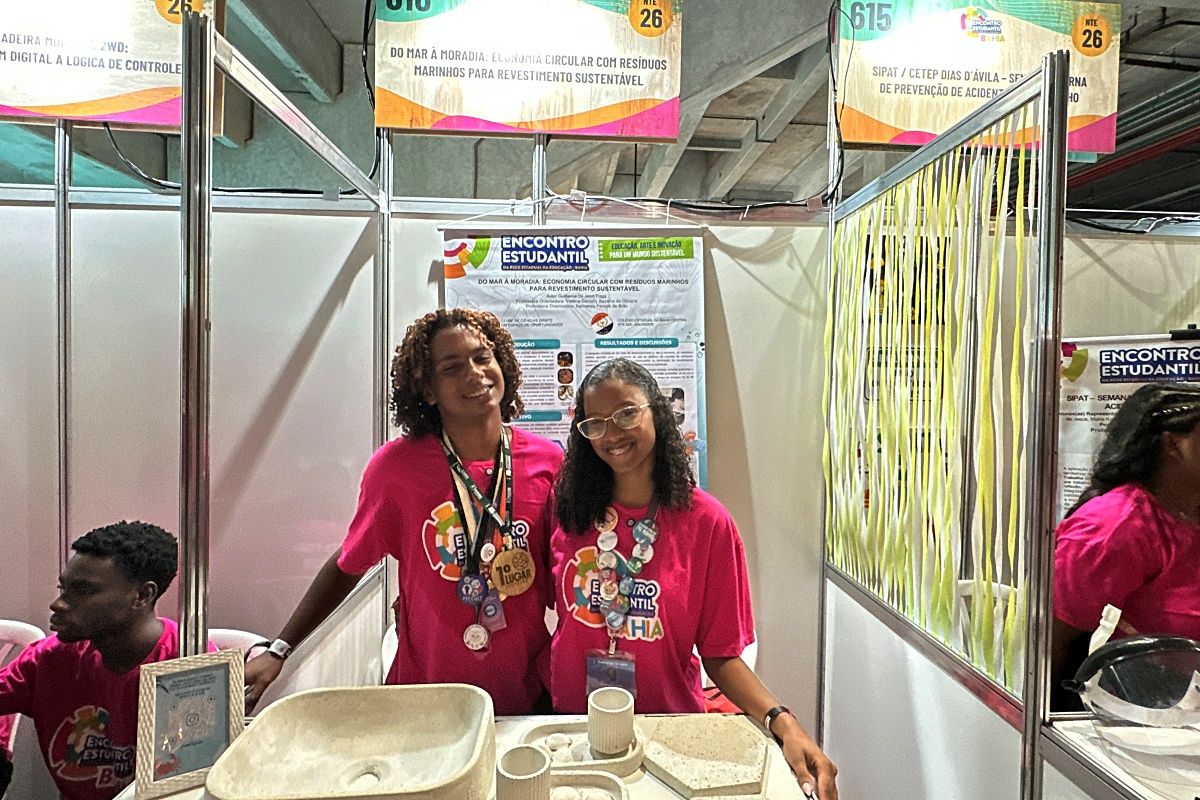 Guilherme de Jesus e Marina Aragão, do Grupo Orbitz. Foto: Henrique Costa/Aratu On