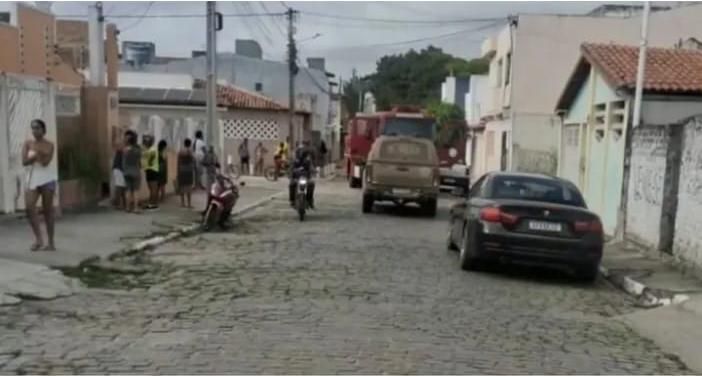 Inc&ecirc;ndio em Serrinha. Foto: Redes sociais