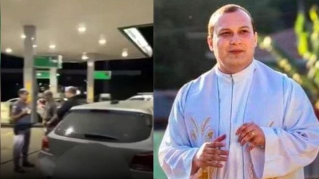 Padre Embriagado Causa Confusão Em Posto De Combustíveis