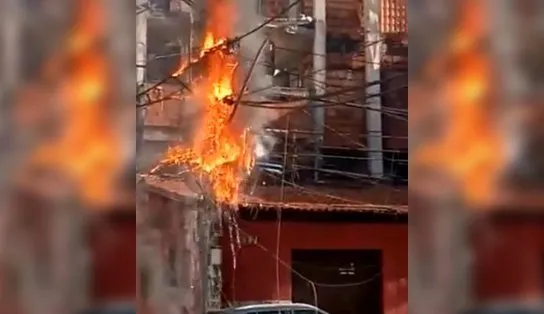 Vídeo impressionante mostra homem escapando de chamas em Salvador; assista 