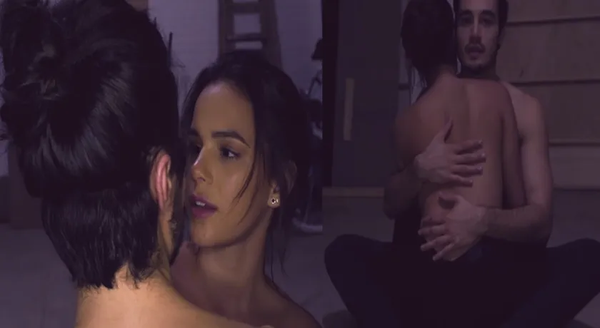 Bruna Marquezine aparece de topless e agarrada com Tiago Iorc em clipe