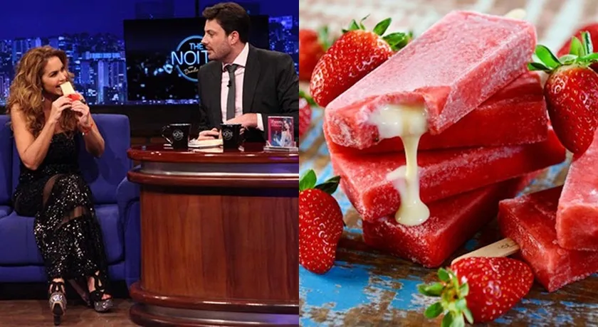 Lucero prova paletas pela primeira vez no The Noite e revela que elas não existem no México