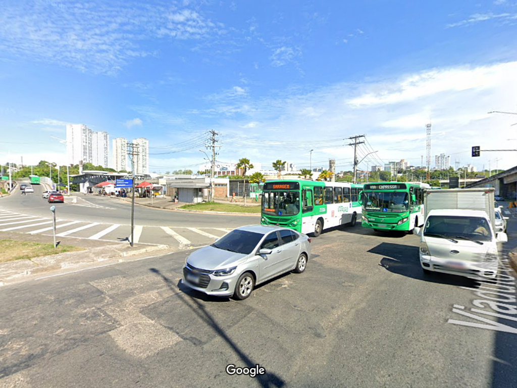 O itinerário dos ônibus que passam na região da Rótula do Abacaxi serão alterados até o próximo domingo. Foto: Google Maps