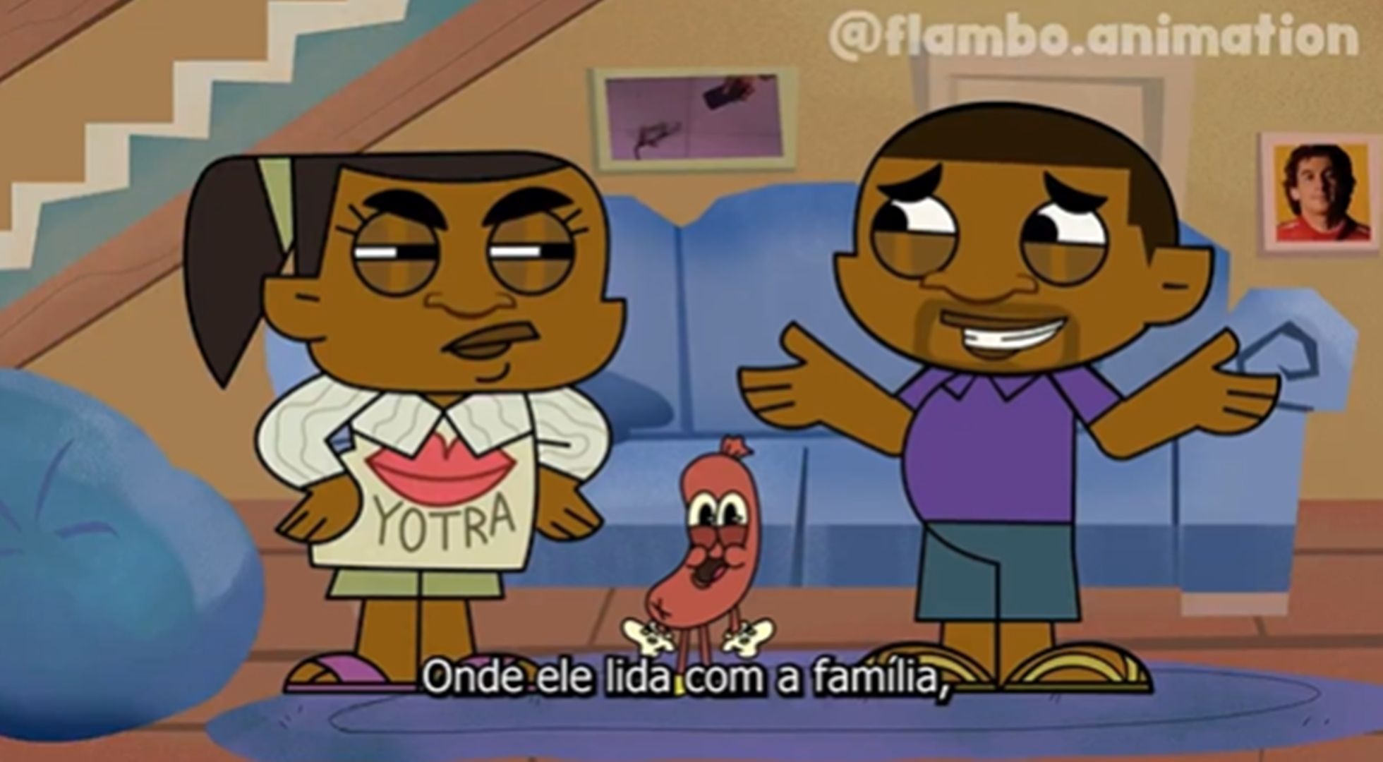 Desenho de Davi Brito teria a irmã dele, Raquel, popularmente chamada de 'Yotra'