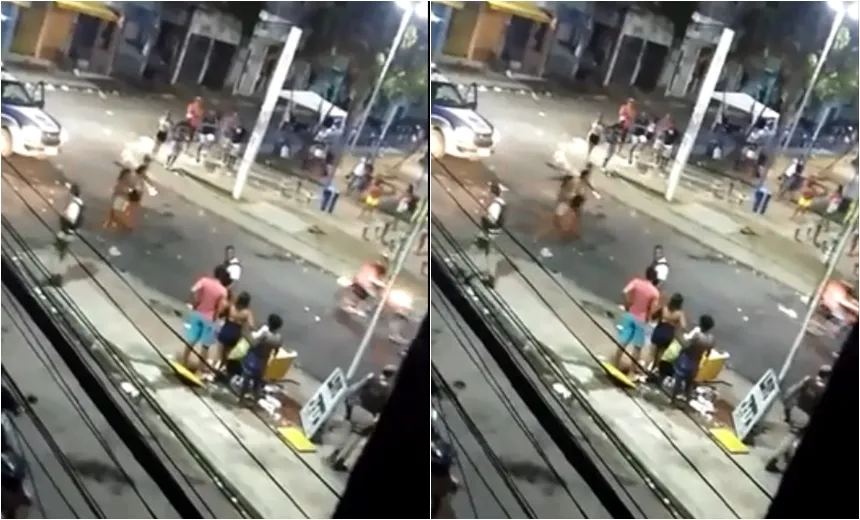 Vídeo: PM dá soco e ameaça vendedores em Nova Brasília; “domingo será diferente”