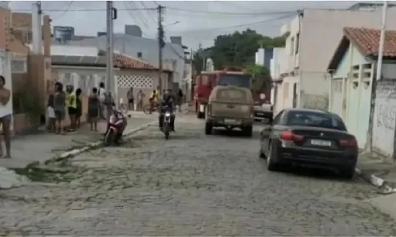 Inc&ecirc;ndio em Serrinha. Foto: Redes sociais