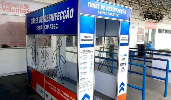 Mais três túneis de desinfecção são instalados em hospitais de Salvador contra o novo coronavírus