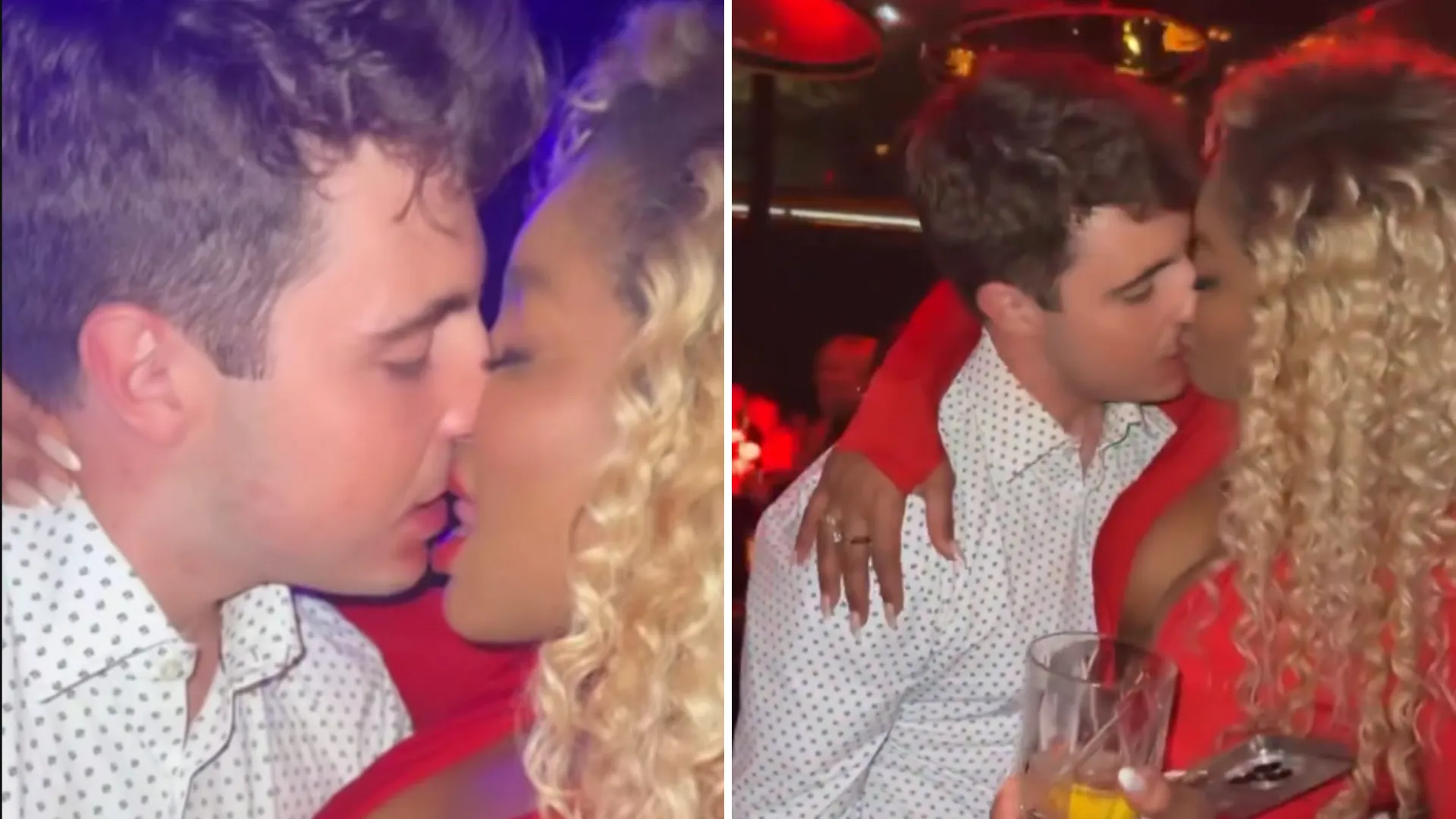 VÍDEO: Cariúcha e filho de Gugu Liberato são flagrados aos beijos em festa