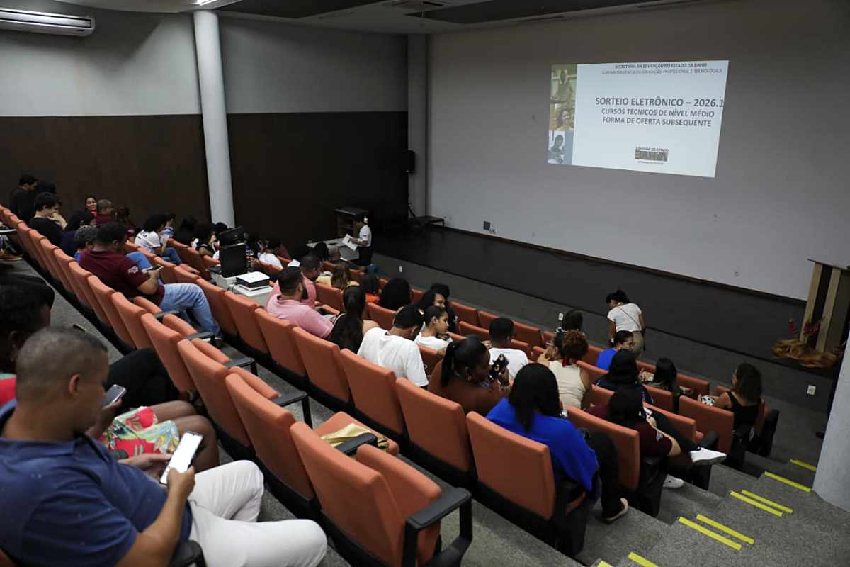 Sorteio de mais de 25 mil vagas para cursos t&eacute;cnicos na Bahia &eacute; divulgado. Foto: Douglas Amaral/SEC