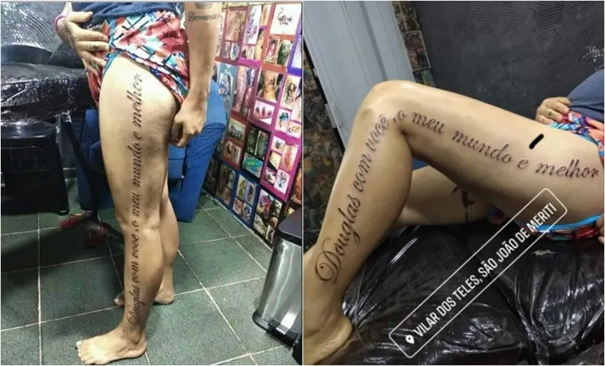 Mulher faz tatuagem com erro de português para "mozão" e viraliza na web