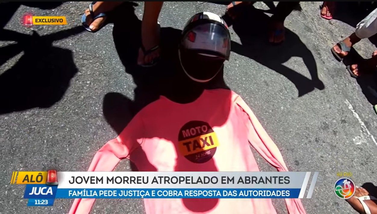 Motociclista Morto Em Colis&atilde;o Frontal. | Foto: Reprodu&ccedil;&atilde;o TV Aratu 
