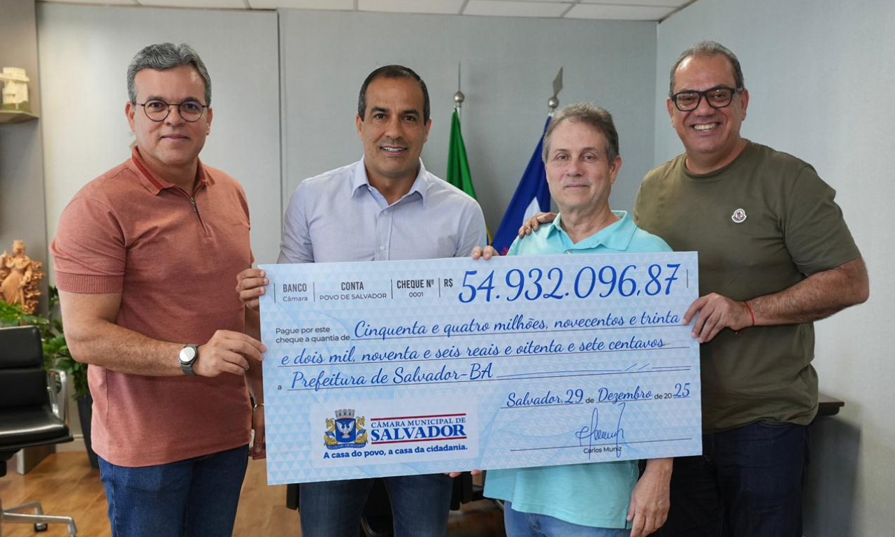 C&acirc;mara de Salvador devolve mais de R$ 50 milh&otilde;es aos cofres da prefeitura.Foto: Reprodu&ccedil;&atilde;o