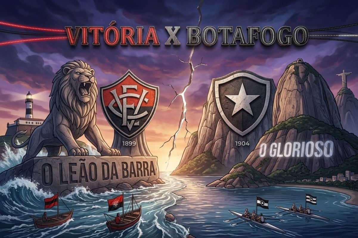Vit&oacute;ria x Botafogo: Confira onde assistir ao confronto da 23&ordf; rodada da S&eacute;rie A. Foto: Imagem gerada por IA.