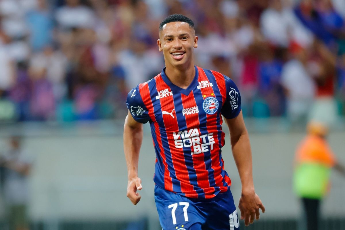 Joia do Bahia e artilheiro da Copa do Nordeste 2025, o atacante Tiago é alvo do Orlando City, dos Estados Unidos. Foto: EC Bahia