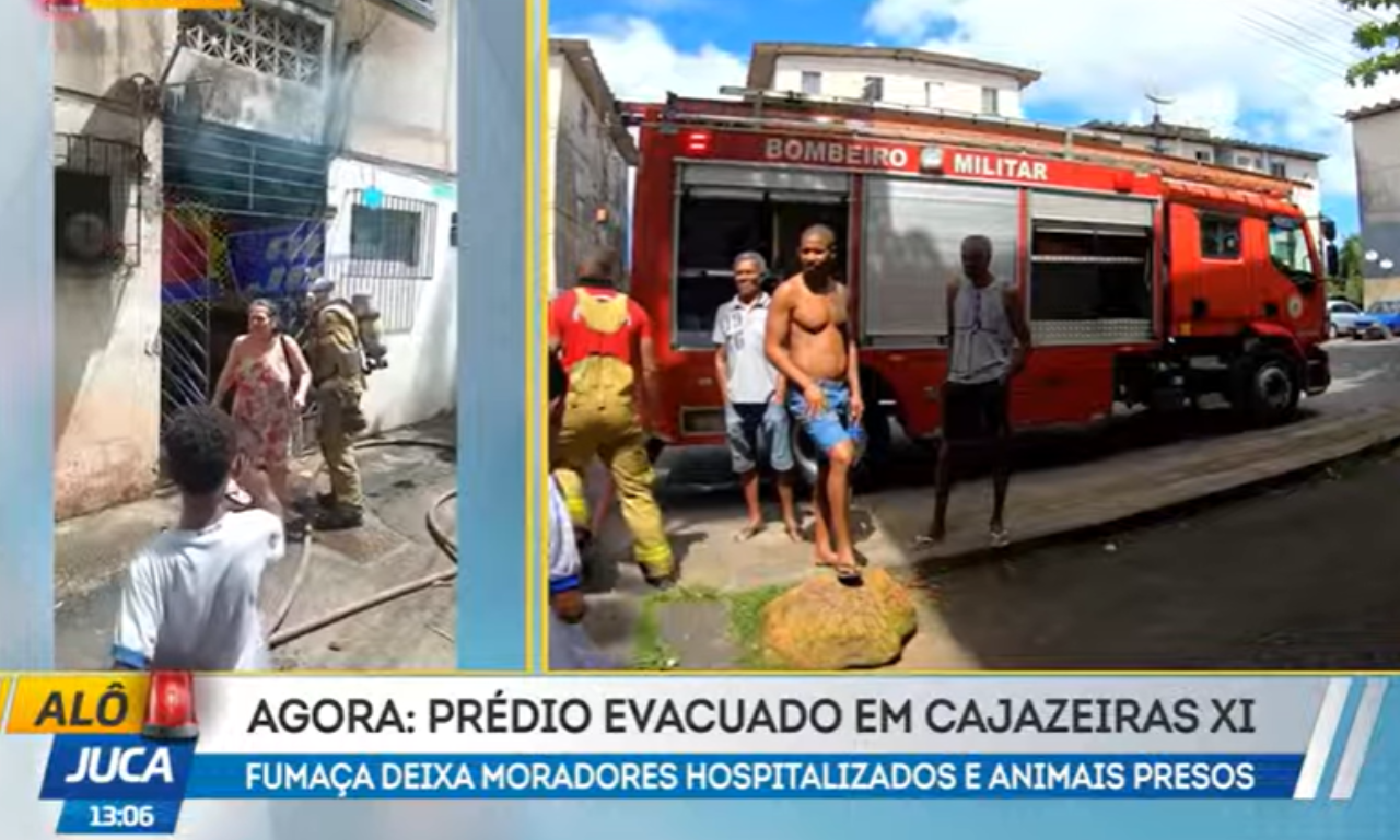 Segundo informações iniciais, duas pessoas ficaram feridas , uma idosa e uma jovem.Foto: TV Aratu