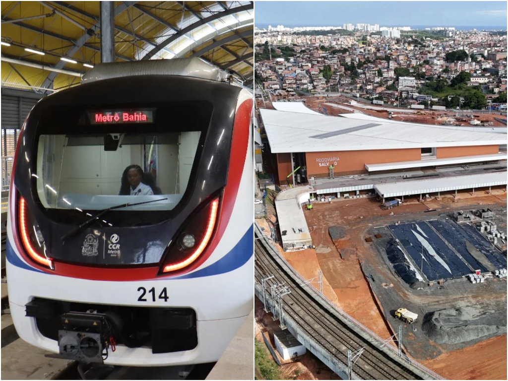 Durante o Linha de Frente, o secretário da Casa Civil baiana, Afonso Florence, apontou os prazos de entrega do metrô no Campo Grande e da nova Rodoviária. Foto: CCR Metrô e Divulgação
