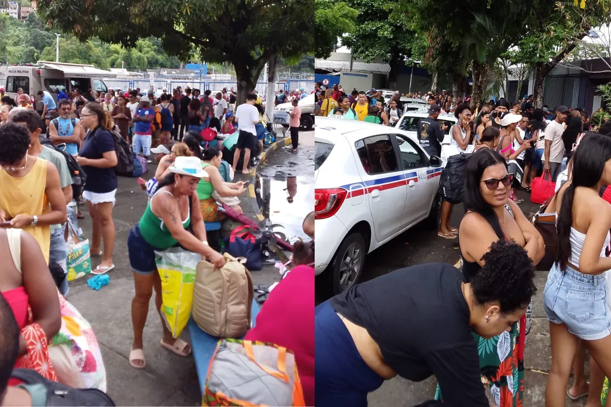 Fila do ferry-boat chega a 3 horas no Terminal São Joaquim neste sábado