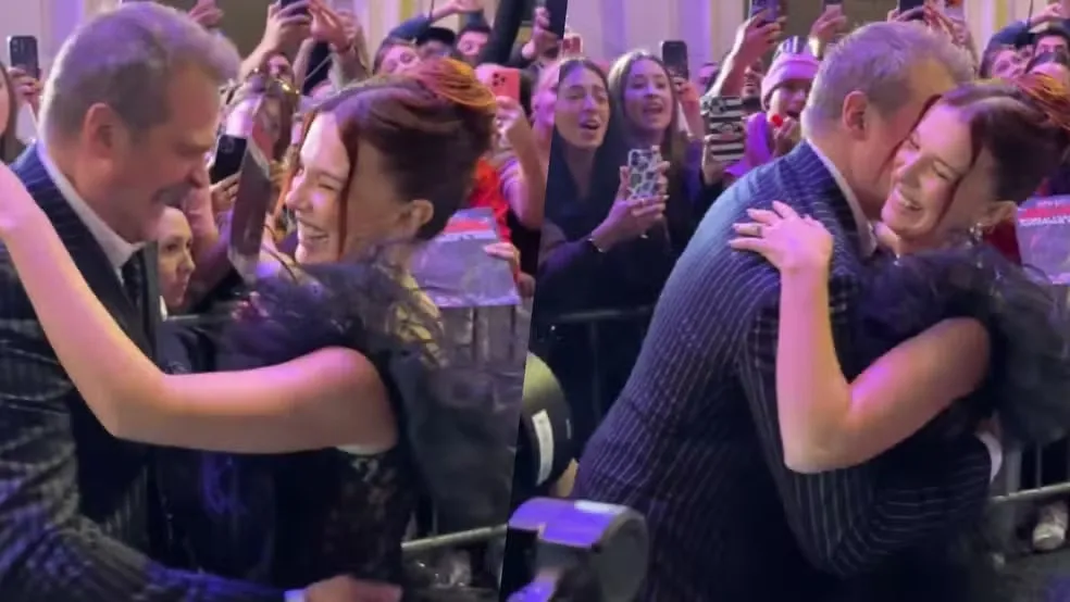 Millie Bobby Brown e David Harbour se abraçam após rumores de denúncia por assédio