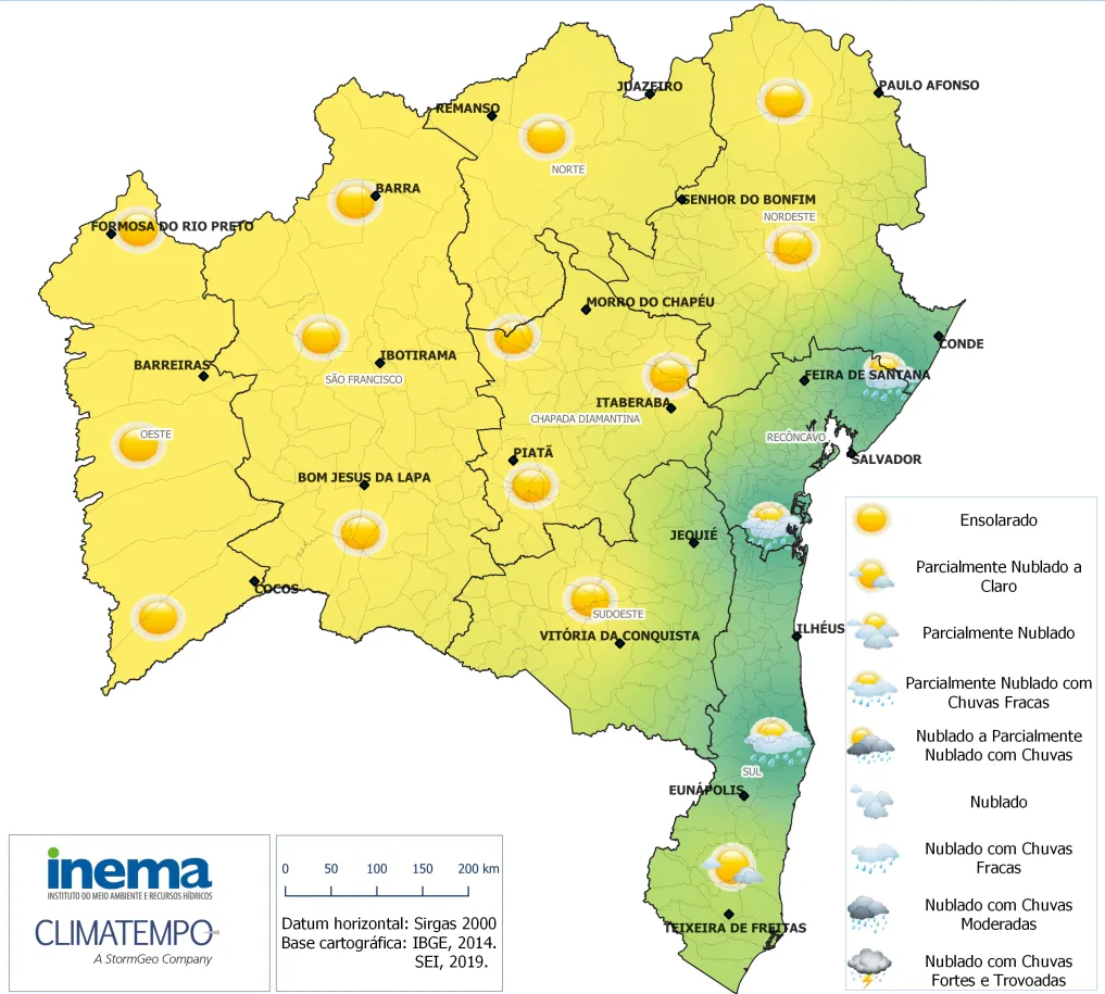 Final de semana será de sol e chuvas passageiras em Salvador e RMS