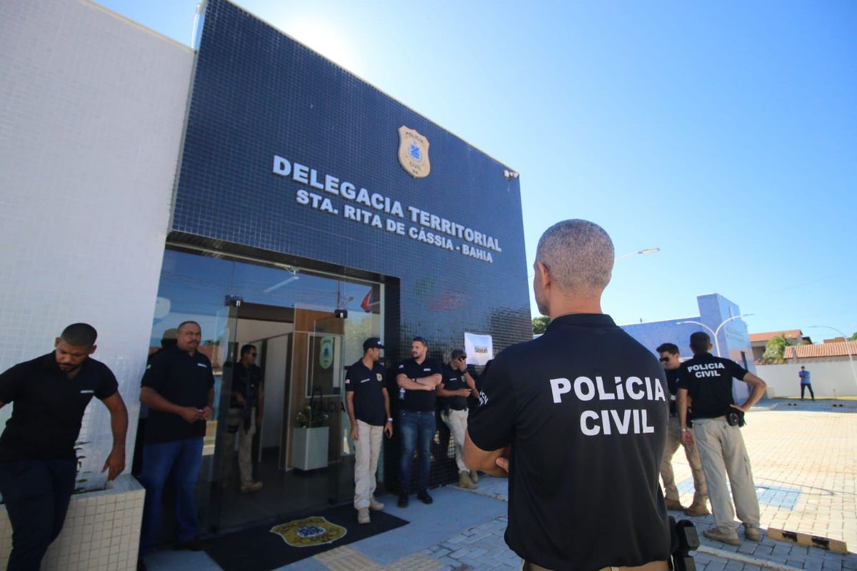 Investigado est&aacute; preso na delegacia de Santa Rita de C&aacute;ssia. Foto: Rafael Rodrigues | Ascom-SSP/BA