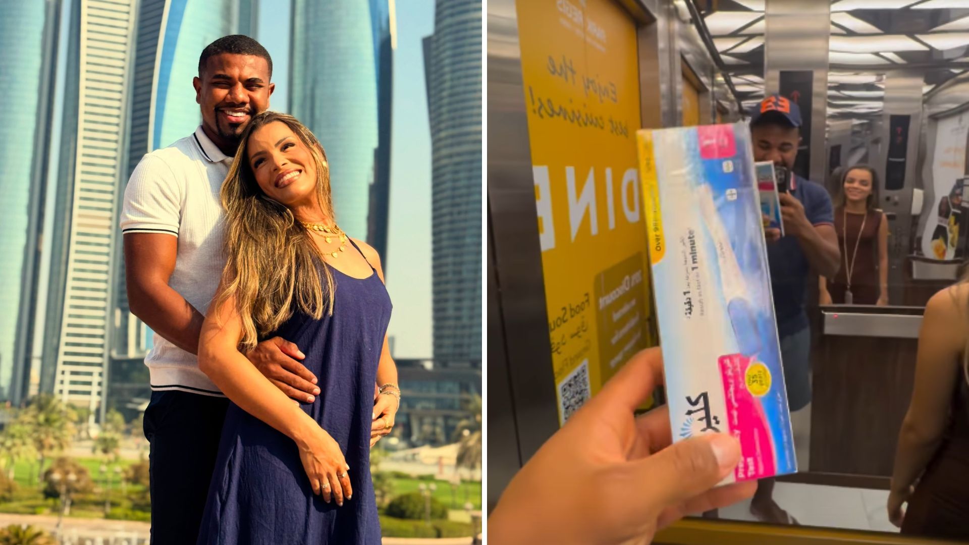 Davi Brito e Emily Araújo em lua de mel em Dubai