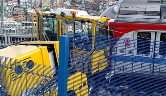 Acidente envolvendo trem do Metrô deixa feridos em Salvador; veja vídeos  
