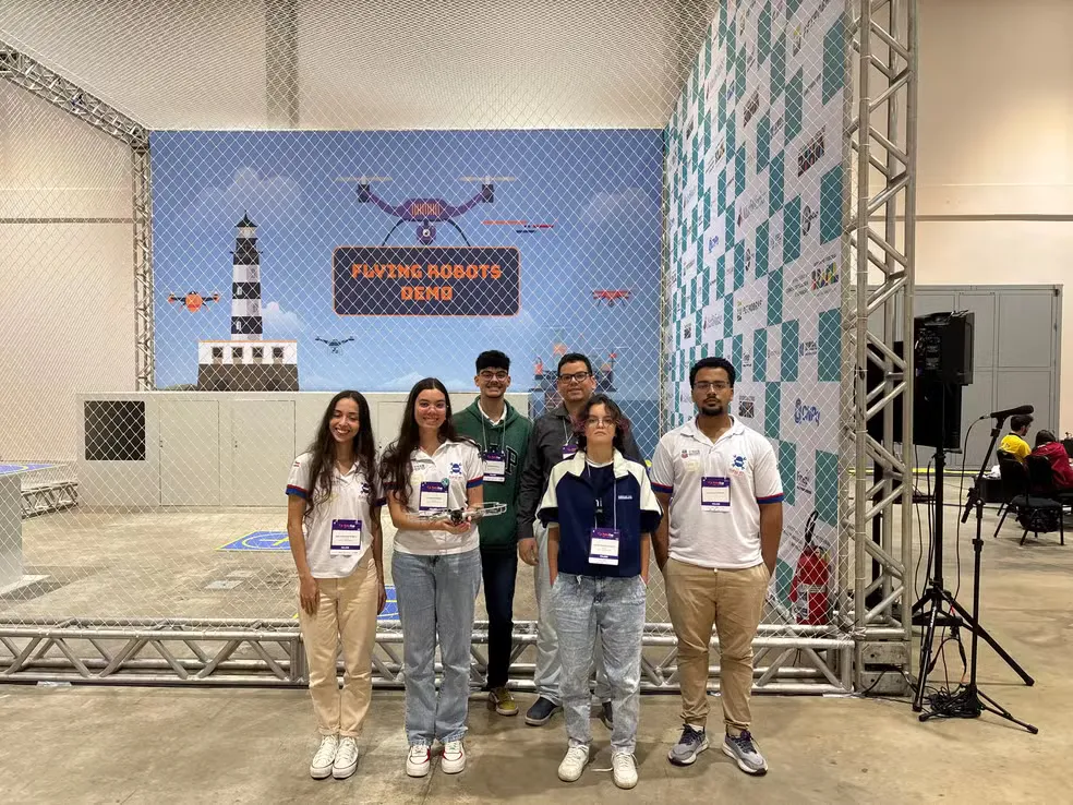 Equipe baiana Bahia RT, vencedora da categoria de drones da RoboCup 2025. Foto: Acervo pessoal